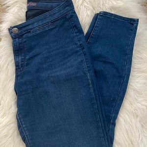 High rise dark denim
